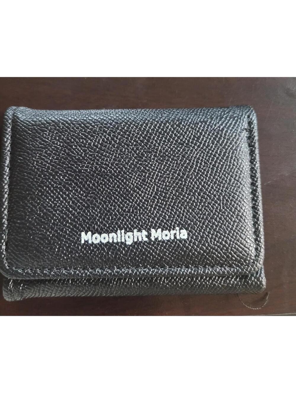Moonlight Motra Black Tri-Fold Leather Wallet